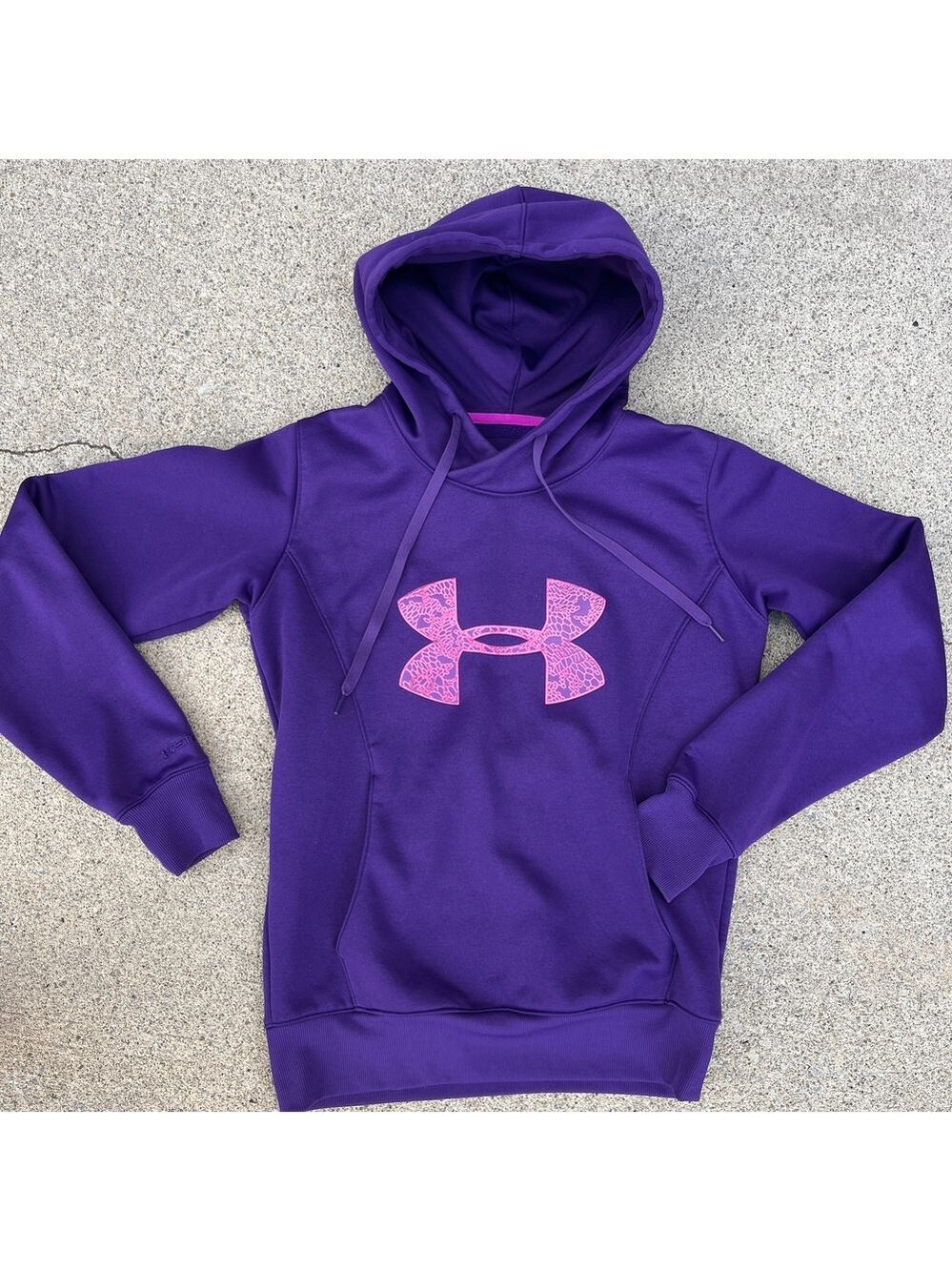 Under Armour Purple Hoodie with Pink Logo